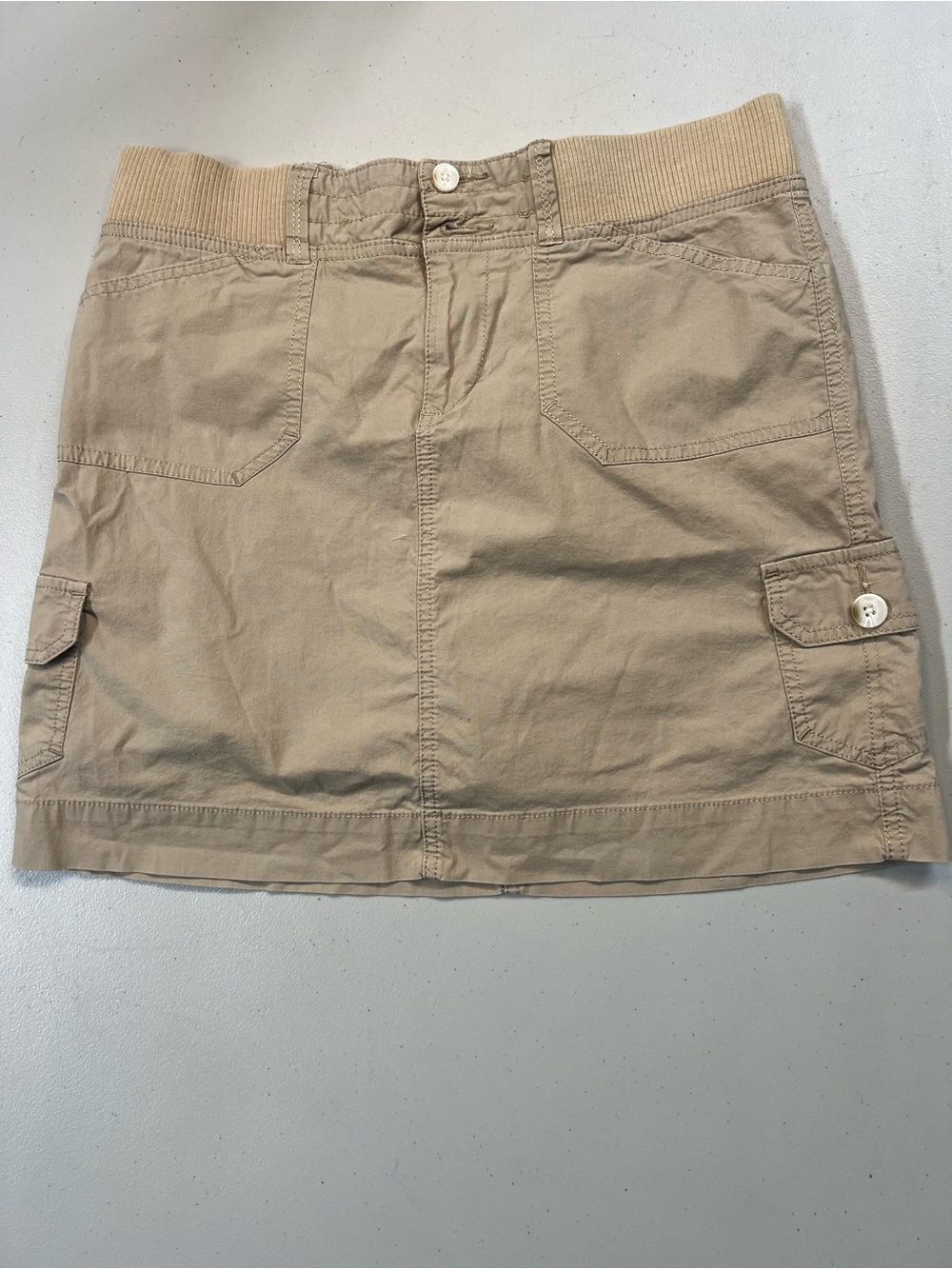 Sonoma Life + Style Khaki Cargo Skort Women’s Size 6 Stretch Waist